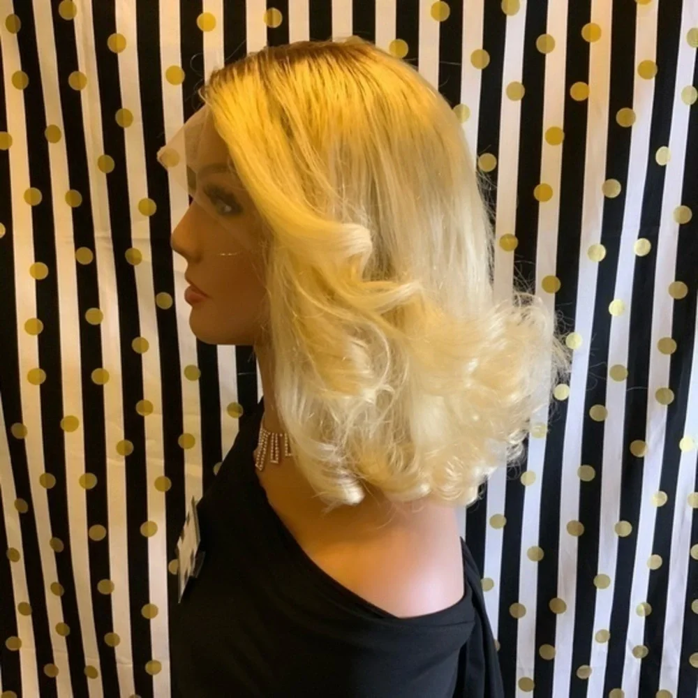 BC112 T-part lace front Human Hair Wig 12” 13x4x1